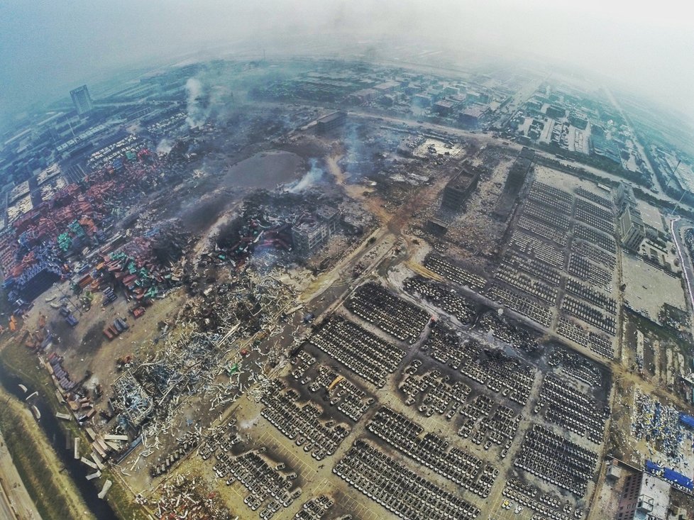 Číňané zmapovali místo zkázy pomocí dronů