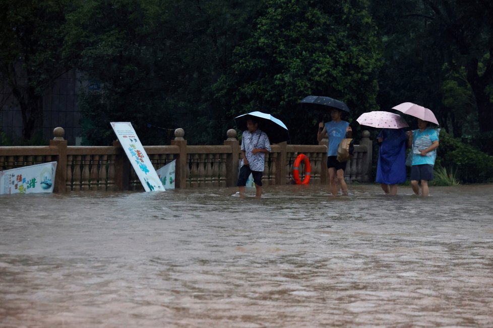 Záplavy v Číně, (22.07.2021).