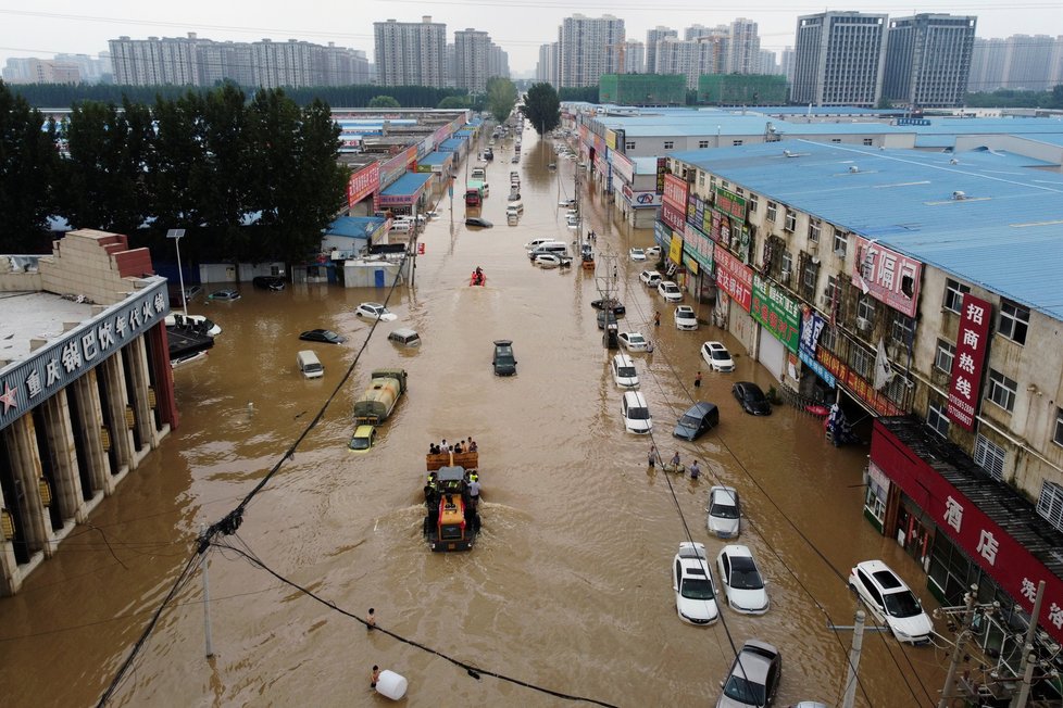 Záplavy v Číně, (22.07.2021).