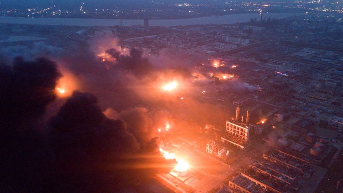 Exploze chemické továrny ve východočínské provincii Ťiang-su