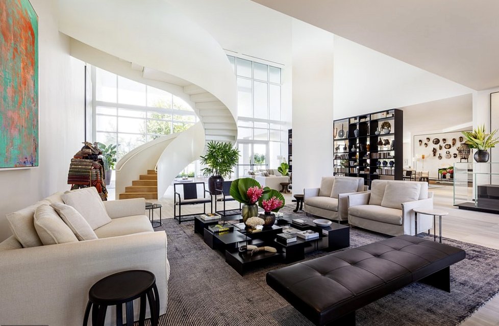 Bydlení Cindy Crawfordové: Obývací pokoj