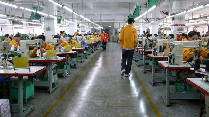 Čínská továrna na boty