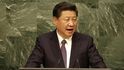 Čínský prezident Si Ťin-Pching při projevu v OSN