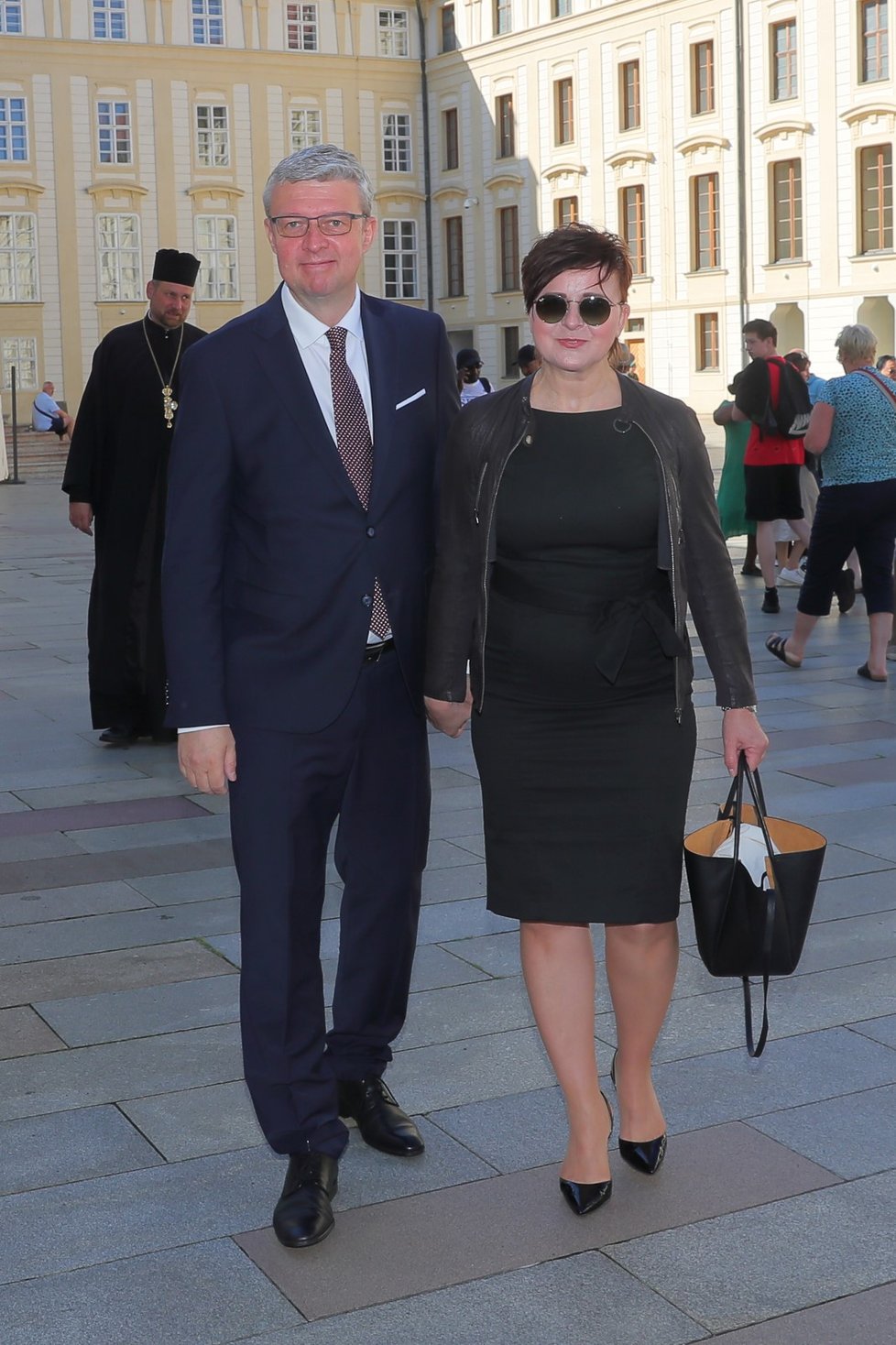 Mše v Katedrále sv. Víta: Poslanec ANO Karel Havlíček s manželkou