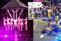 Hrůza v cirkusu: Akrobatky zavěšené za vlasy se zřítily během vystoupení!