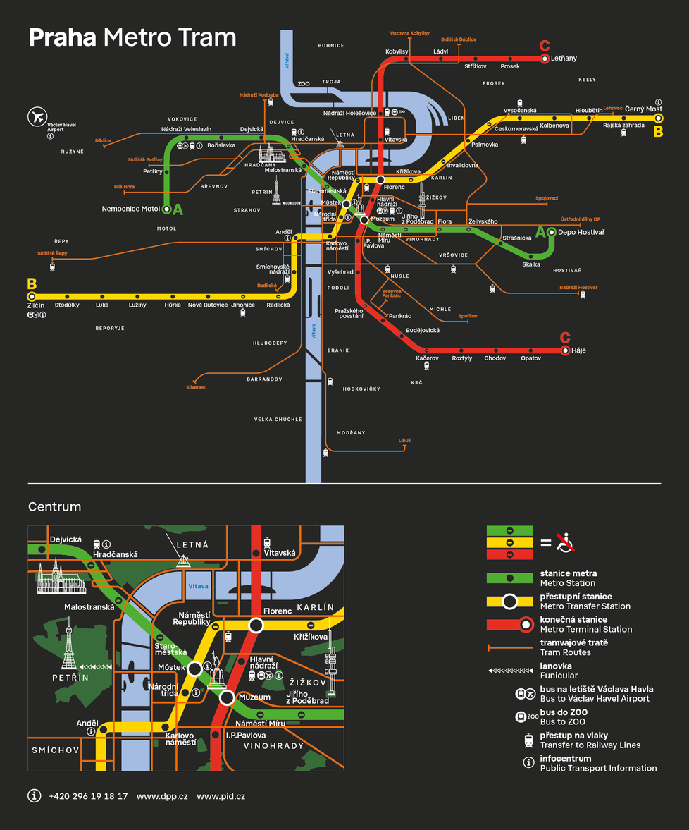 Praha testuje v metru novou podobu grafických navigačních prvků