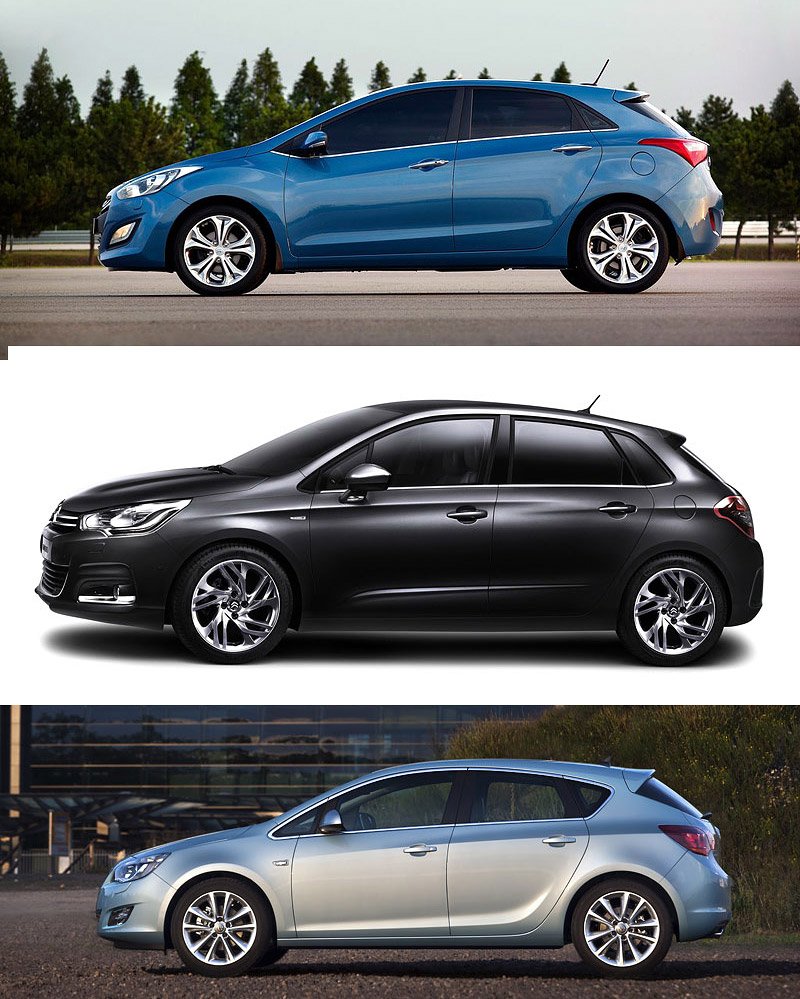 Hyundai i30 vs Citroën C4 vs Opel Astra