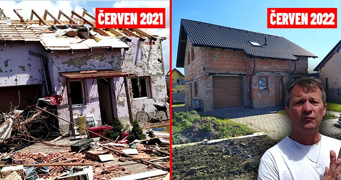 Pavel Číž(54) zHrušek se po roce od ničivého tornáda pomalu s rodinou stěhují do nového domu.