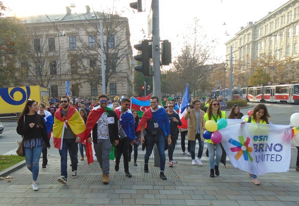 Flag parade v Brně