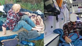 Vyhladovělý a zraněný ležel v lese: Cizinec (63) čekal u Domažlic na pomoc 15 dnů