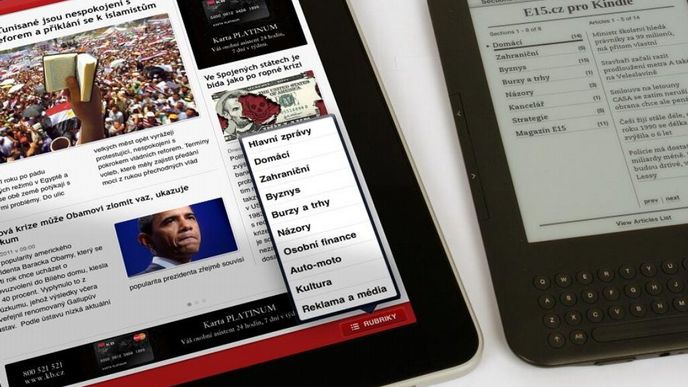 Články z E15.cz nyní můžete pohodlně číst ve svém tabletu Apple iPad nebo čtečce Amazon Kindle. Vyzkoušejte zdarma dostupné aplikace.