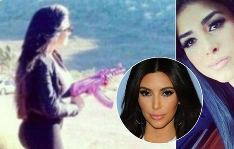 Dvojnice Kim Kardashian je boss drogového gangu: Ozbrojuje se růžovým samopalem!