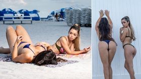 Claudia Romani a Cloe Greco na pláži