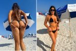 Claudia Romaniová na pláži v Miami.