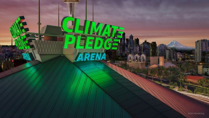 Aréna týmu NHL ze Seattlu má být uhlíkově neutrální. Na této první budově svého druhu na světě se podílel i Amazon.