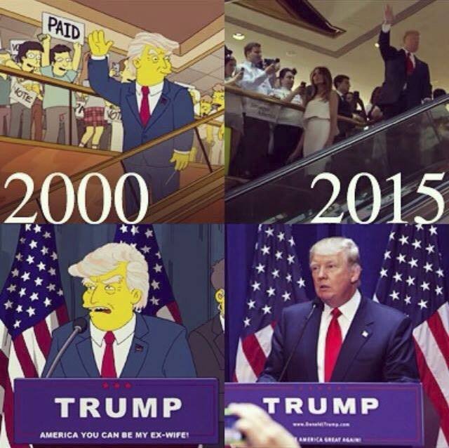 Simpsonovi Trumpa předpověděli několikrát.