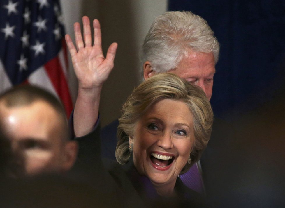 Hillary Clintonová po prohře v prezidentských volbách