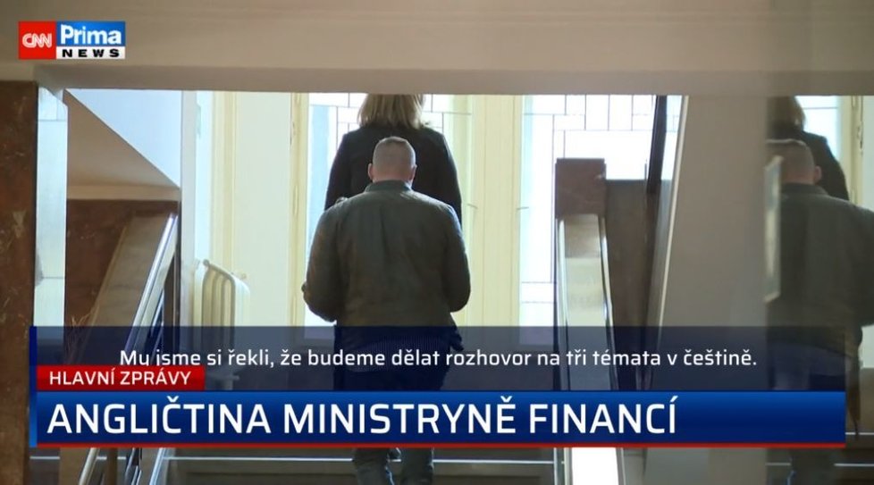 Ministryně financí Alena Schillerová (za ANO) a její útěk před anglickými dotazy Primy (14. 5. 2020)