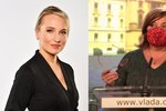 Reportérka a moderátorka CNN Prima News Lucie Hrdličková a vicepremiérka a ministryně financí Alena Schillerová (za ANO)