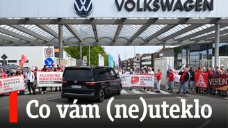 Volkswagen čekají klíčové týdny. Obří diskont masivně zavírá prodejny. Dluhopis Republiky ztrácí hlavní výhodu Volkswagen čekají klíčové týdny. Obří diskont masivně zavírá prodejny. Dluhopis Republiky ztrácí hlavní výhodu