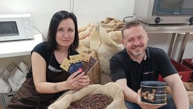 Michal se Zuzanou a kakaové boby z Mexika, Vietnamu či Papui Nové Guinee.
