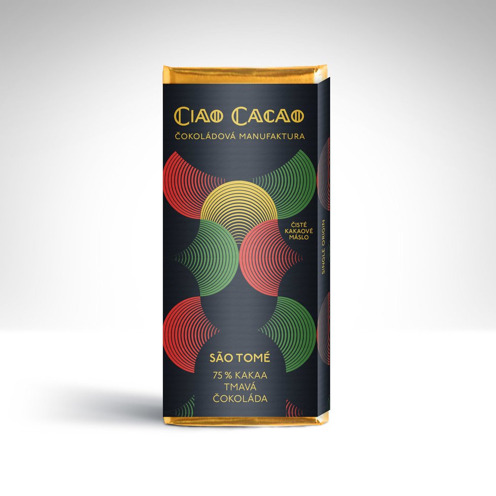 Prémiová čokoláda Ciao Cacao z rodinné řemeslné čokoládovny, 85 Kč, koupíte na www.ciaocacao.cz