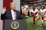 Donald Trump se obořil an americké fotbalisty za jejich protestní klečení.