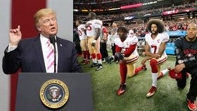 Donald Trump se obořil an americké fotbalisty za jejich protestní klečení.