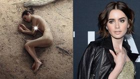 Lily Collins jako nahá anorektička ve filmu