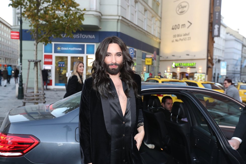 Conchita Wurst v Praze.