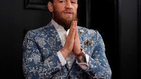 Zápasník Conor McGregor na udílení cen Grammy.