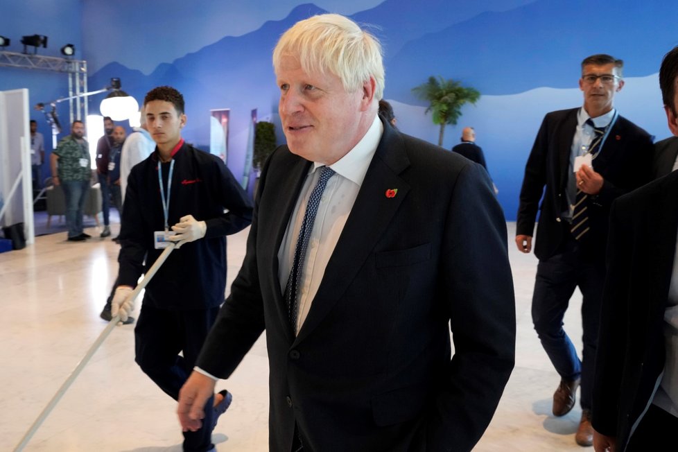 Klimatická konference COP27 v Egyptě: Britský expremiér Boris Johnson (7. 11. 2022)
