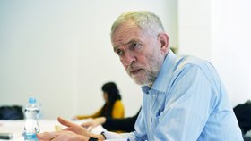 Jeremy Corbyn poskytl v pražském Kongresovém centru rozhovor Blesk.cz.