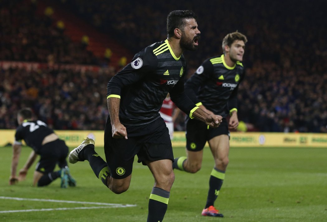 Útočník Chelsea Diego Costa zařídil výhru 1:0 na půdě Middlesbrough