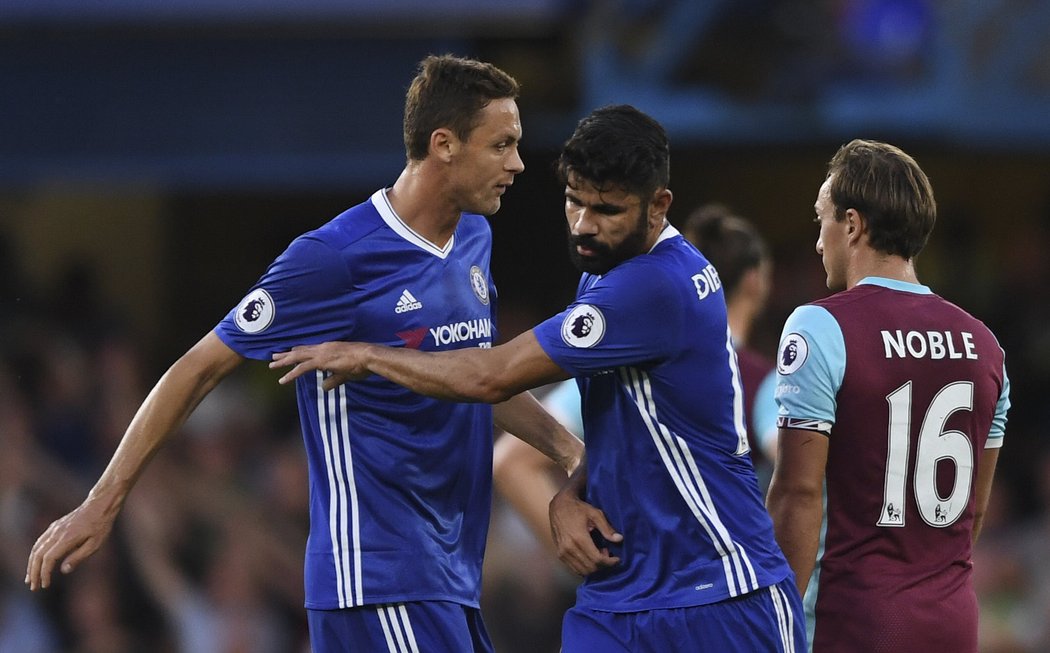 Útočník Chelsea Diego Costa se pohádal se spoluhráčem Nemajou Matičem