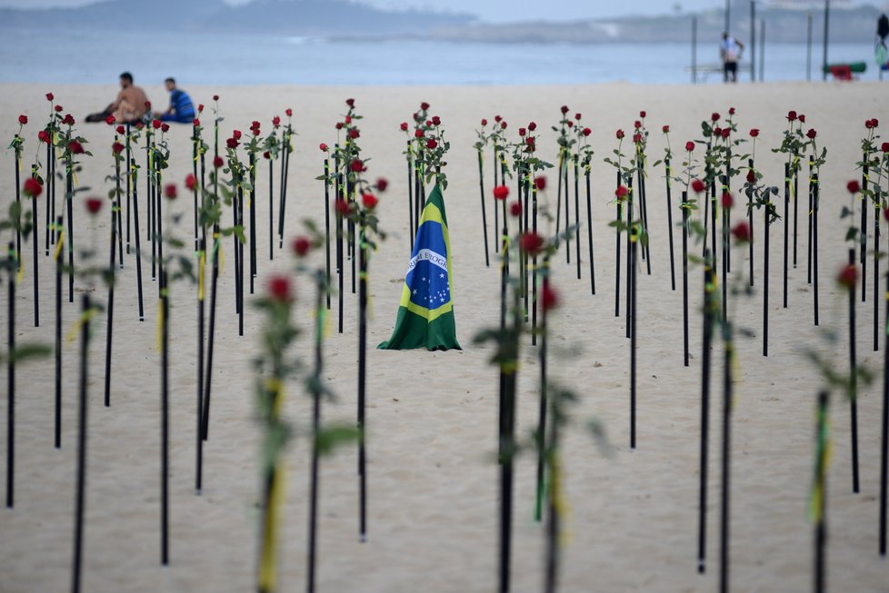 Pieta za oběti covidu v Brazílii (20. 6. 2021)