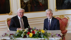 Prezident Petr Pavel přivítal na Pražském hradě německého prezidenta Franka-Waltera Steinmeiera.