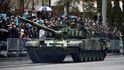 Tank T-72M4 CZ na vojenské přehlídce uspořádané ke 100. výročí vzniku Československa, která se konala 28. října 2018 v Praze na Evropské třídě.