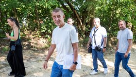 Andrej Babiš na Slapské přehradě. (13.8.2026)