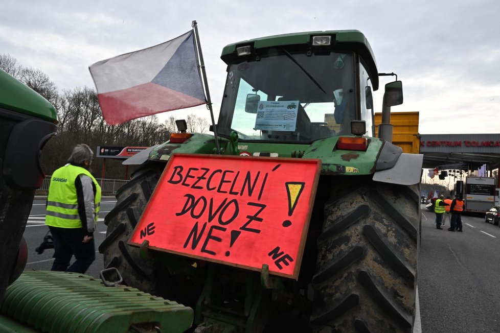 Protest zemědělců v Jihomoravském kraji. (22.2.2024)