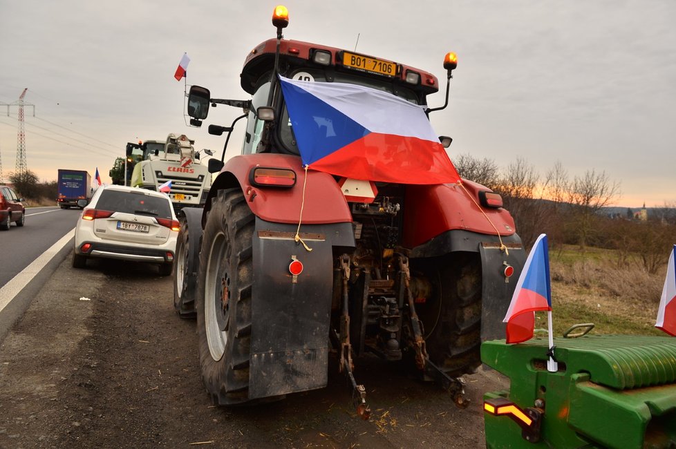 Protest zemědělců v Jihomoravském kraji. (22.2.2024)