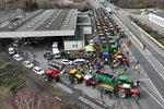 Protest zemědělců na hraničním přechodu  Chotěbuz – Cieszyn. (22.2.2024)