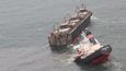 Nákladní loď Crimson Polaris se rozlomila u pobřeží severovýchodního Japonska