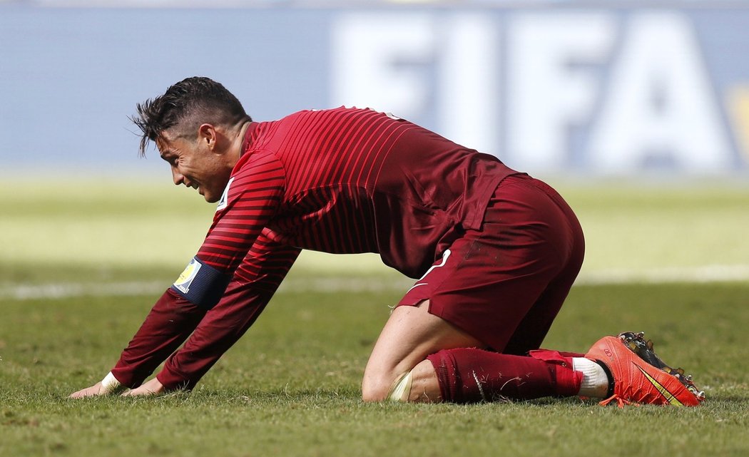 Cristiano Ronaldo a jeho reakce po spálené šanci