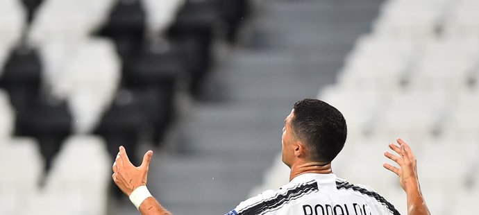 Cristiano Ronaldo reaguje na vývoj duelu s Lyonem