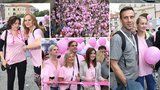 Pochod proti rakovině odstartovaly celebrity: Vojtek s milenkou, Csáková si po svém zmalovala triko! 