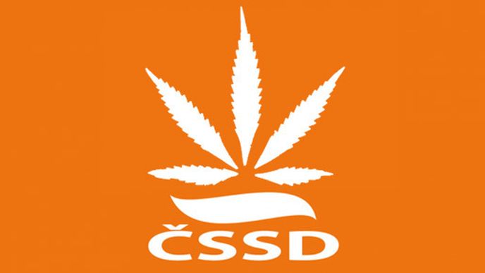 ČSSD logo marihuana