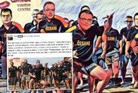 ČSSD jako hráči rugby: Fotku bez dovolení „obšlehli“ a baví sociální sítě