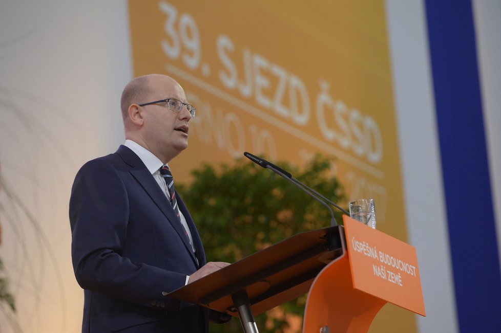 Bohuslav Sobotka na brněnském sjezdu ČSSD