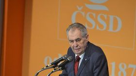 Prezident Miloš Zeman na sjezdu ČSSD (1.3.2019)